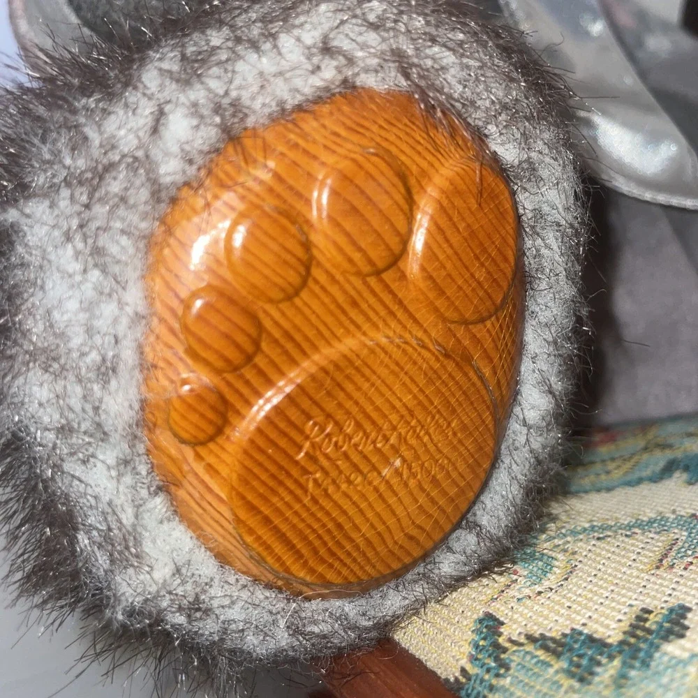 Raikes 1986 Daisy Bear Signed Foot Pink Hat Satin Tie Jointed At Hip Wood Wooden